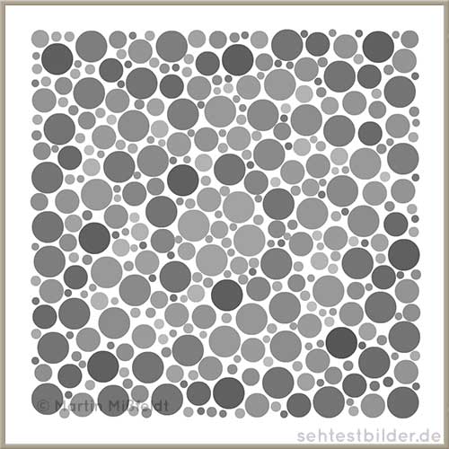 Farbsehtest Rot-Grün-Schwäche, Farbenblindheit-Simulation