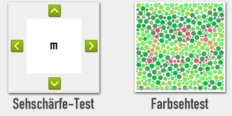 Sehschärfe-Test / Farbsehtest