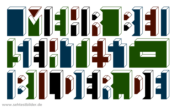 3d-Schrift: optische Illusion