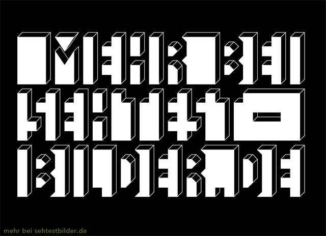 Optische Täuschung: Sehtest mit unleserlichem Text