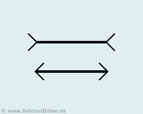 Linien der Pfeile gleich lang?