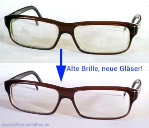 Neu verglaste Brille