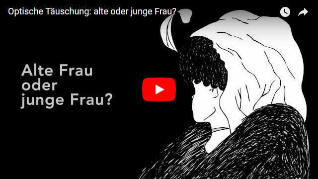 Optische Täuschung: Alte oder junge Frau )Kippbild)