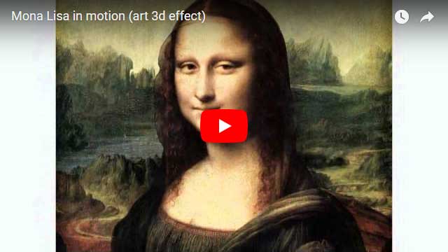Mona Lisa in 3 D (mit Kopfbewegung)