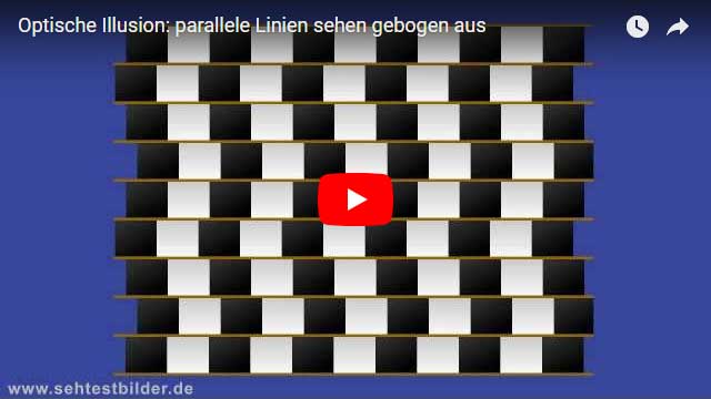 Optische Illusion: parallele Linien sehen gebogen aus